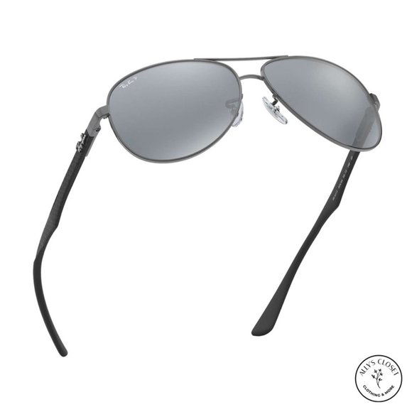 Ray-Ban Silver Mirror Polarized Sunglasses - Picture 4 of 6